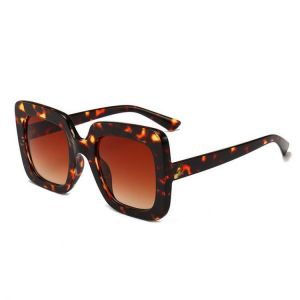 Mens Womens Non-polarized  Colorful Striped Square Sunglasses Outdoor UV Protection Goggle