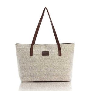 Collection for women תיקים ונעליים Women Canvas Tote Bags Casual Simple Shoulder Bags Large Capcity Shopping Bags