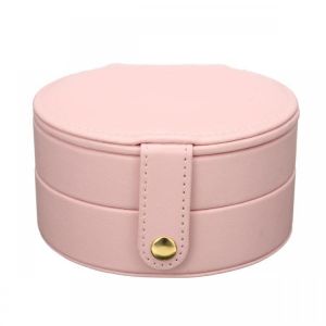Collection for women בריאות ויופי Portable Travel Round Multi-Layer Jewelry Box Leather Stud Earrings Jewellery Ornaments Storage Case